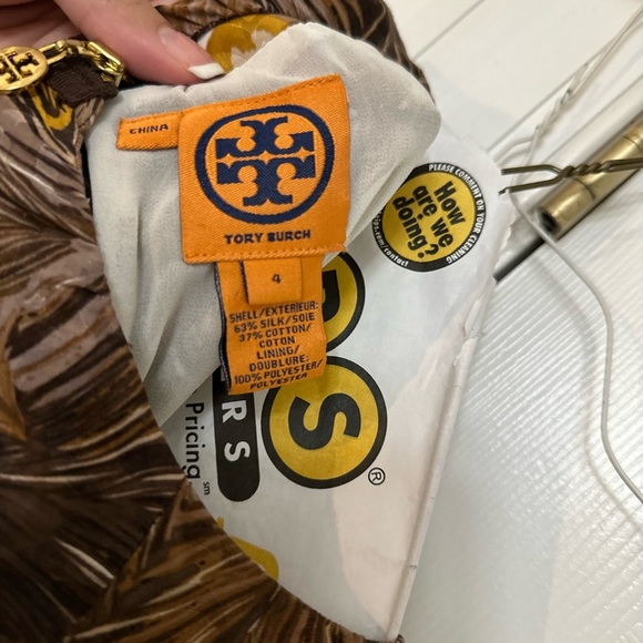 Tory Burch Brown Tan Sheath Midi Dress - Picture 4 of 4